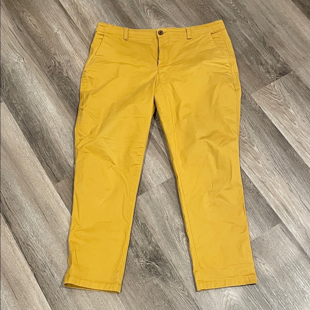 Gold Gap Girlfriend Khaki Pants Size 12
